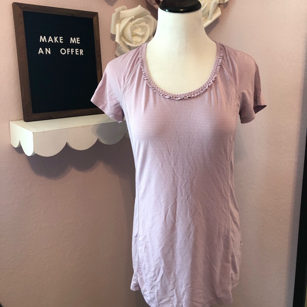DONATING TOMORROW!! Lululemon Lilac Running Tee